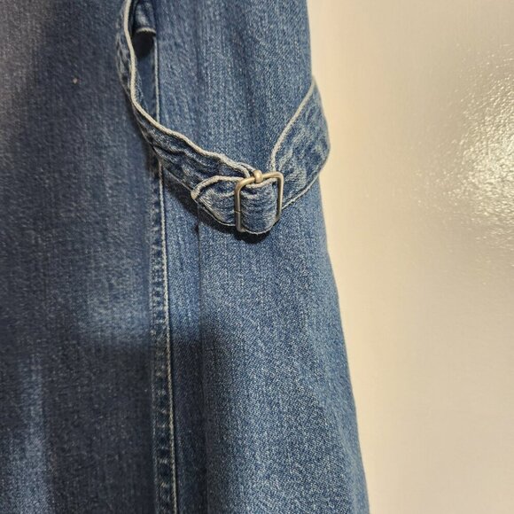 Vintage Eddie Bauer Denim maxi dress sleeveless Size Medium - Picture 3 of 4